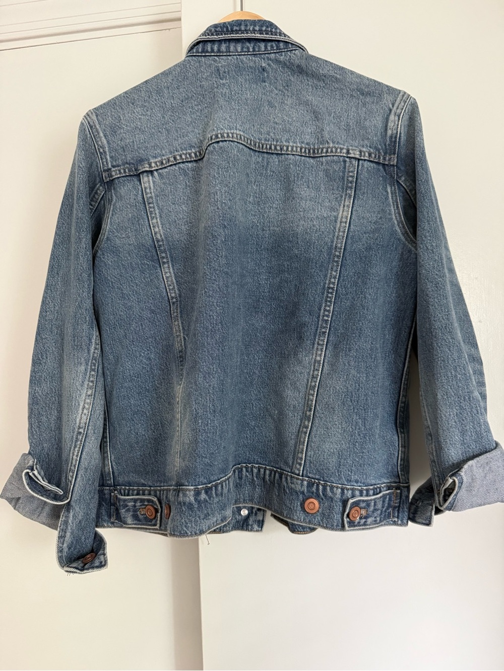 Quince Classic Blue Denim Jacket - Women - Picture 4 of 5